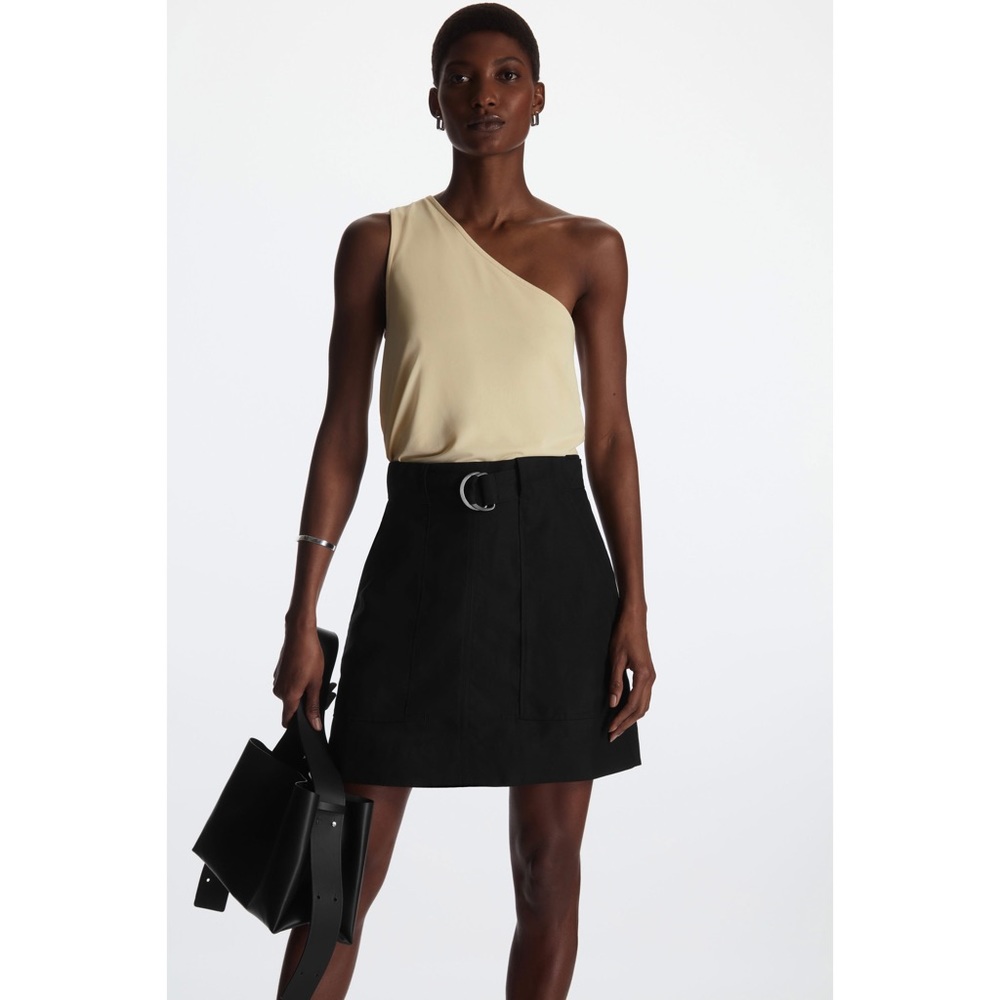 COS One-Shoulder Top in light yellow